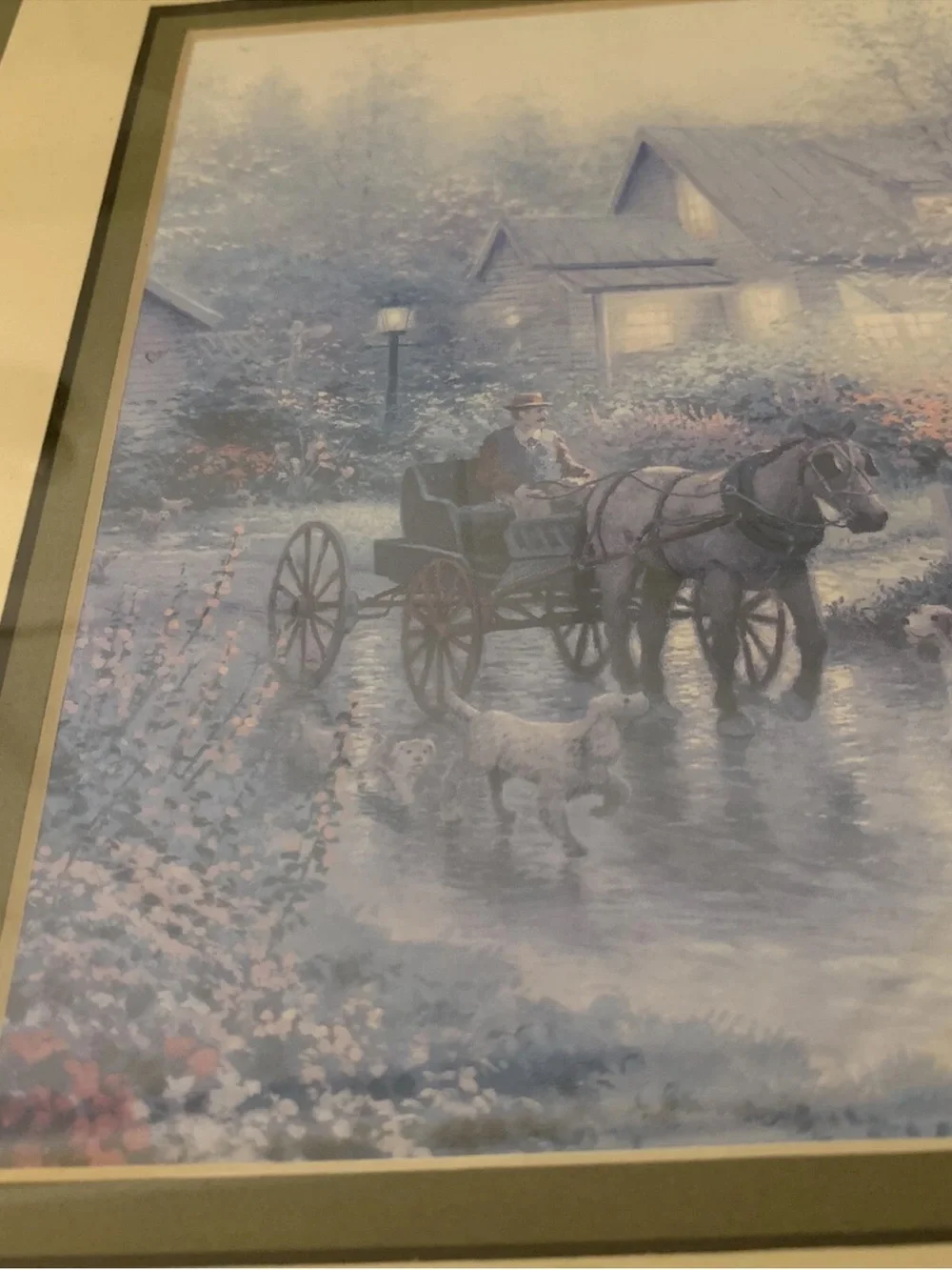 Thomas Kinkade serene blue